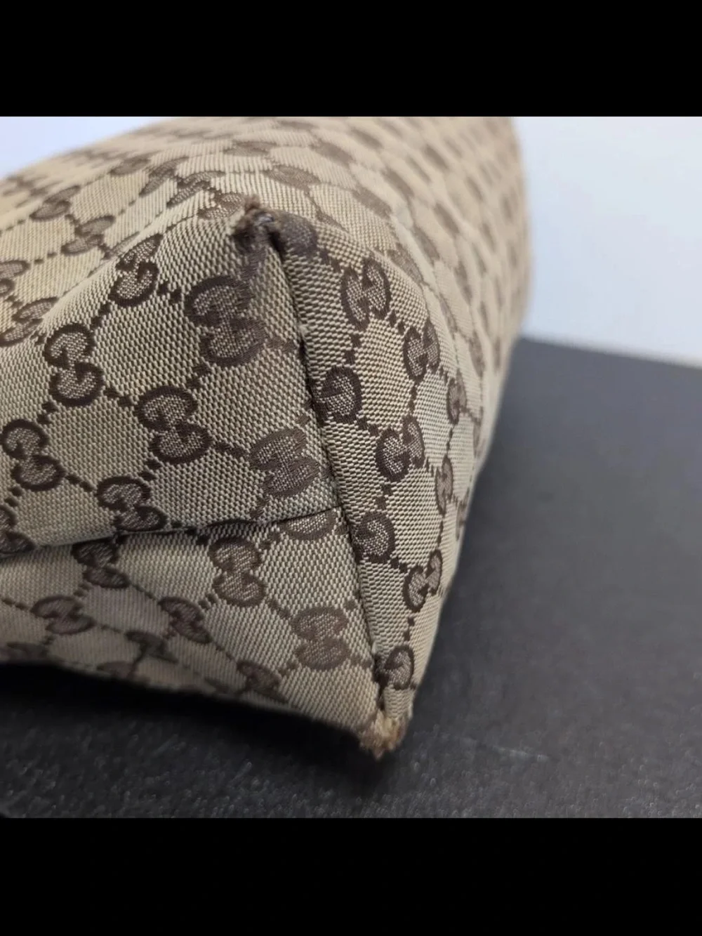 Gucci Beige & Brown Monogram Messenger Bag